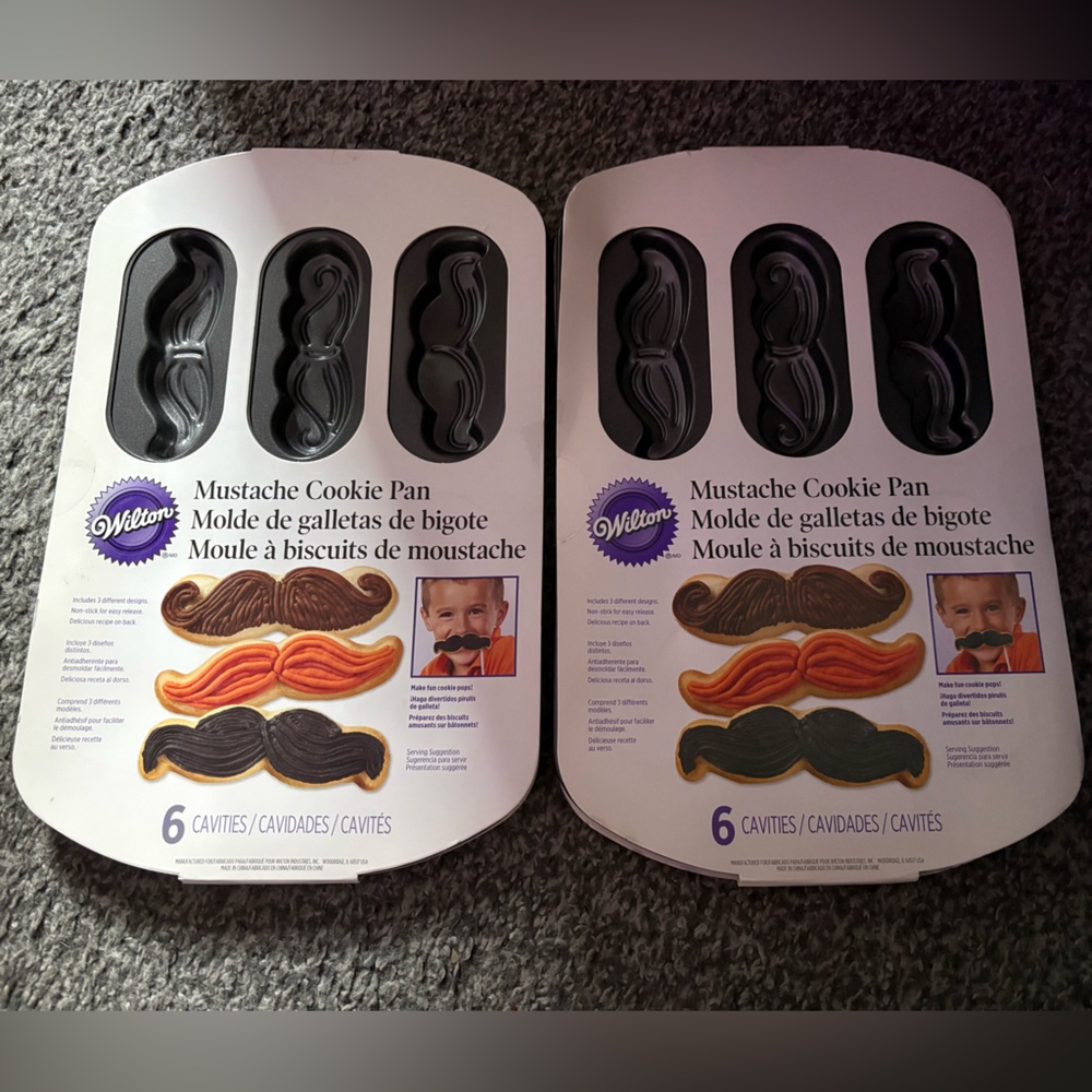 Wilton Mustache Cookie Pan Set of 2